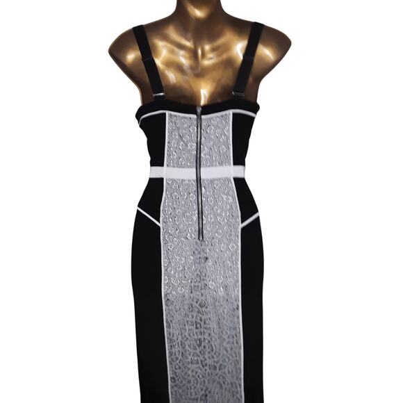 NWT Sz 2 Rebecca Minkoff CLARISSA Lacy Colorblock Corset Dress - Picture 6 of 10